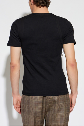 Alexander McQueen T-shirt z odpinanym łańcuchem