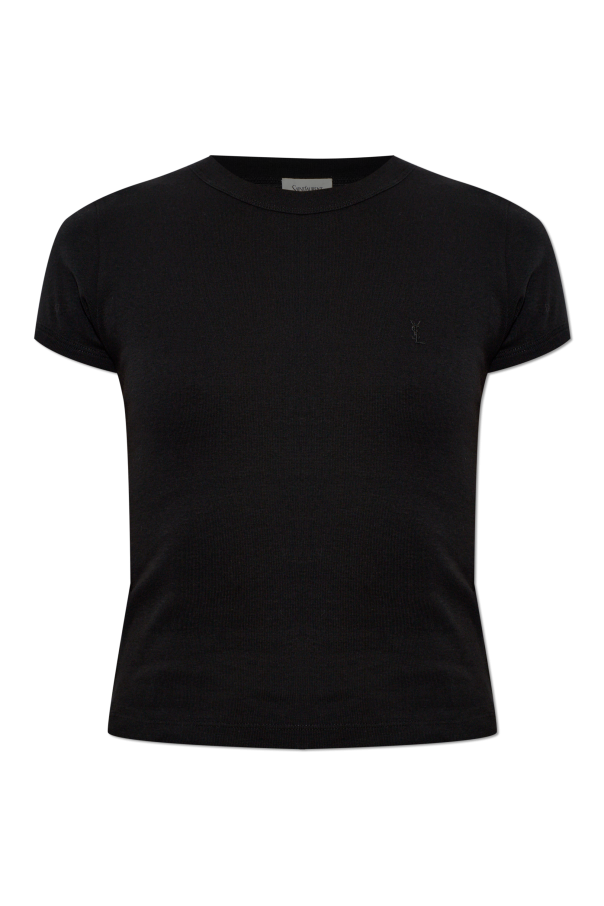 T-shirt with embroidered logo od Saint Laurent