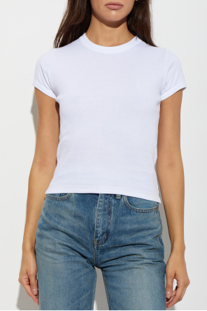 Saint Laurent T-shirt com logótipo bordado