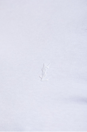 Saint Laurent T-shirt com logótipo bordado