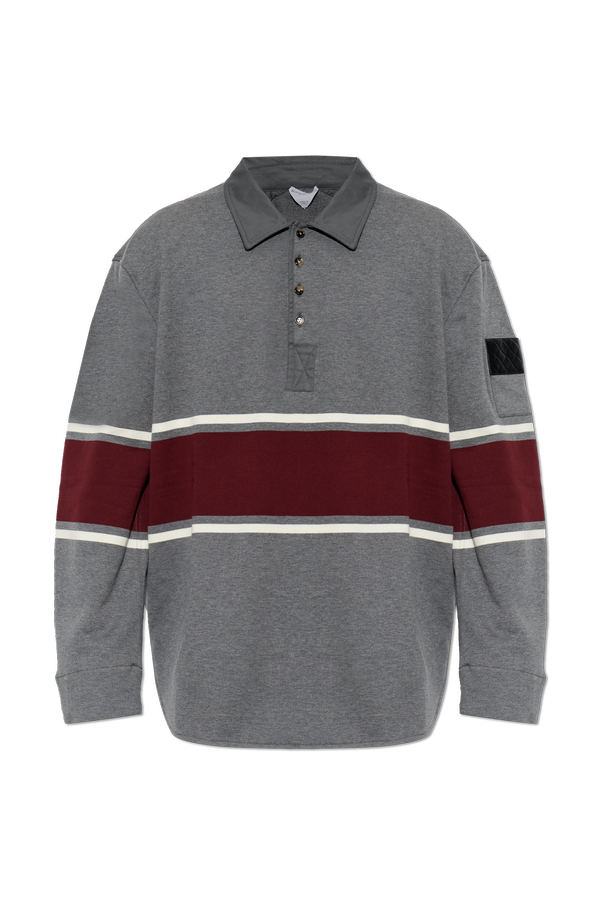 Striped cotton polo od Bottega Veneta
