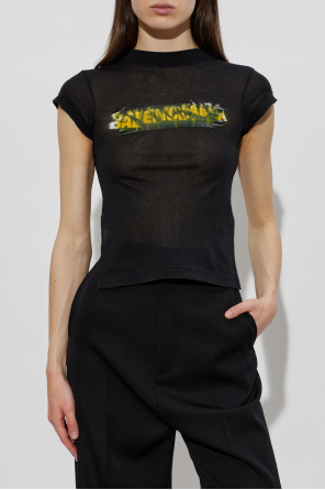 Balenciaga Asymmetrical cut T-shirt