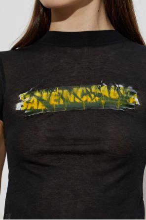 Balenciaga Asymmetrical cut T-shirt
