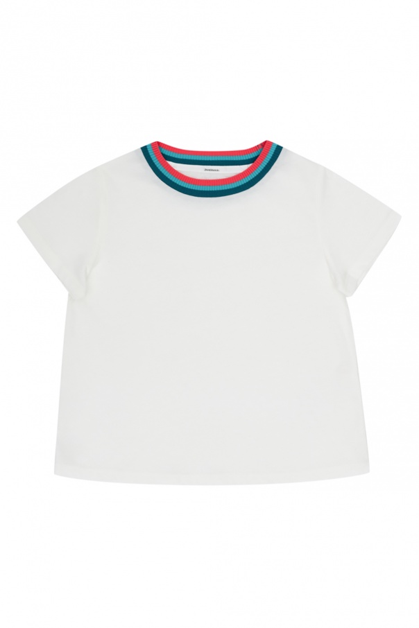 Zimmermann Kids T-shirt silhouette with rib neckline