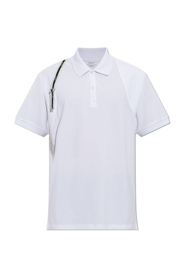 Polo shirt with a decorative stripe on the shoulder od Alexander McQueen