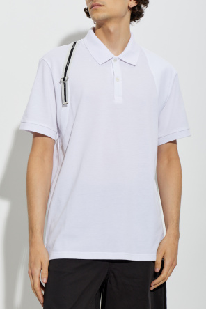 Alexander McQueen Polo z dekoracyjnym paskiem na ramieniu