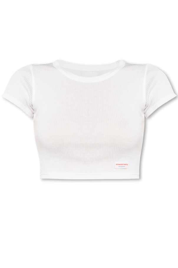 Cropped T-shirt with logo od Alexander Wang