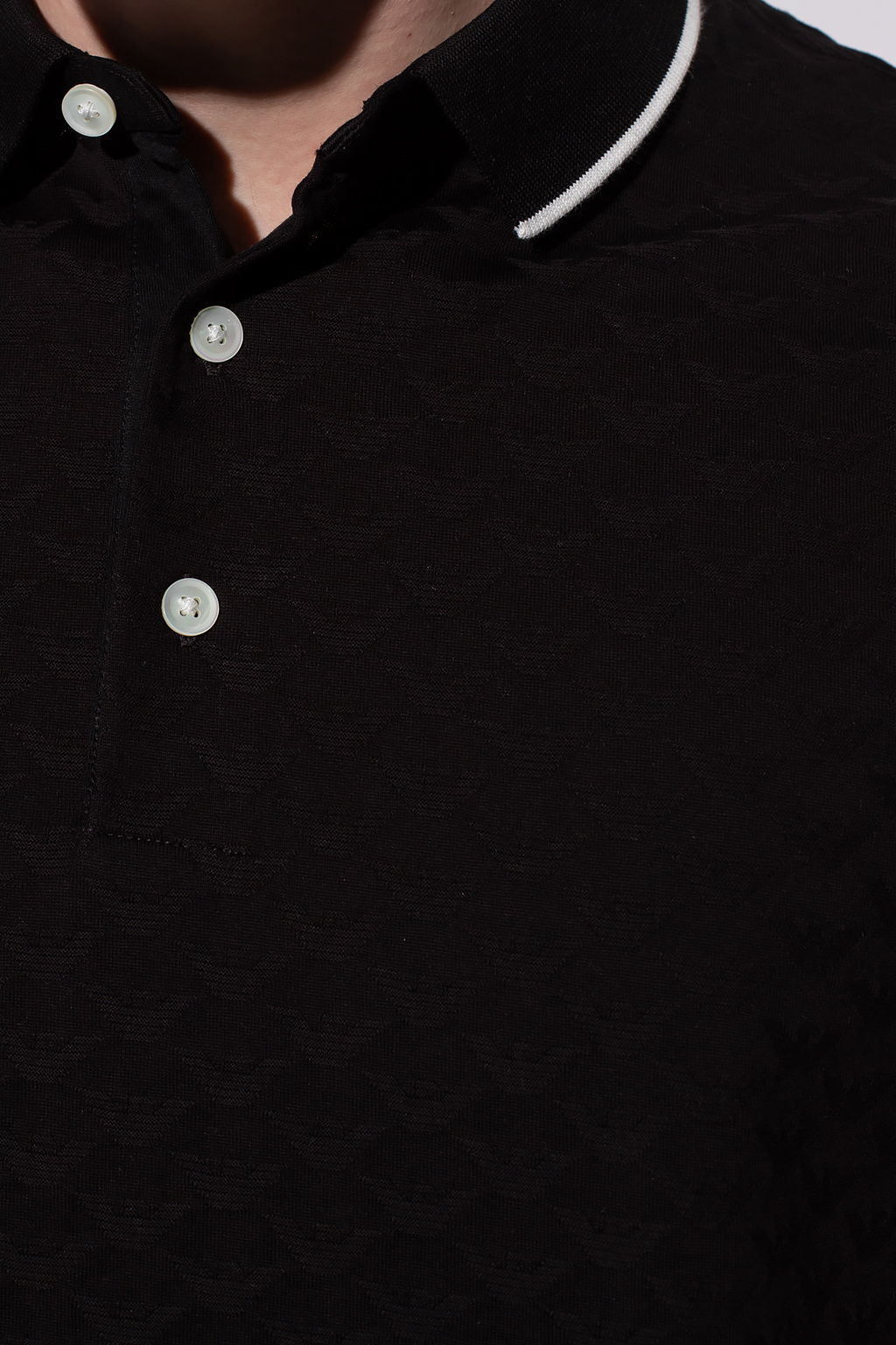 Emporio Armani polo Orlebar shirt with monogram