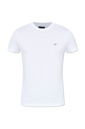 T-shirt z naszywką z logo od Emporio Armani