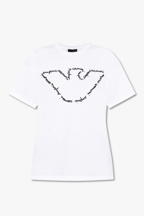 White Logo T-shirt Emporio Armani - Vitkac KR