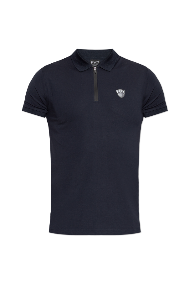 Polo with logo patch od EA7 Emporio Armani