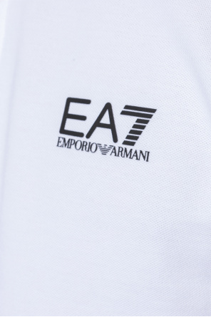 EA7 Emporio Armani Cotton polo with printed logo
