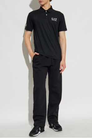 Polo con logo estampado od EA7 Emporio Armani