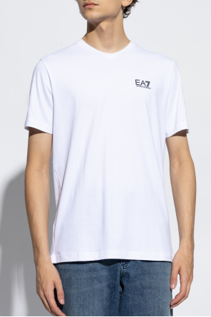 EA7 Emporio Armani T-shirt z dekoltem w serek