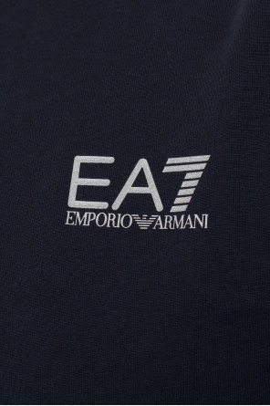 EA7 Emporio buy Armani Emporio buy Armani Slim-fit polo met dubbel gekleurde randjes in wit