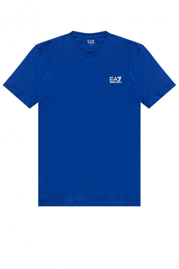 Emporio Armani monogram logo-print sliders Schwarz Logo T-shirt