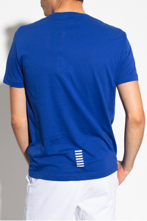 Emporio Armani monogram logo-print sliders Schwarz Logo T-shirt
