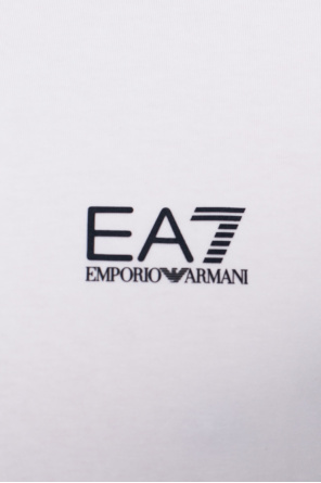 EA7 Emporio Armani Emporio Armani Kids bow-detail leather ballerina shoes Schwarz
