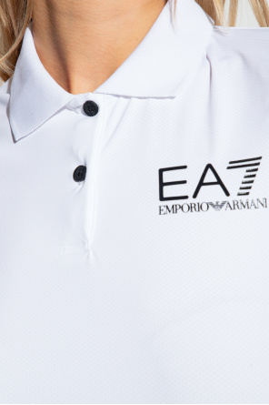 EA7 Emporio Armani Moncler Enfant short sleeve knitted-logo polo shirt