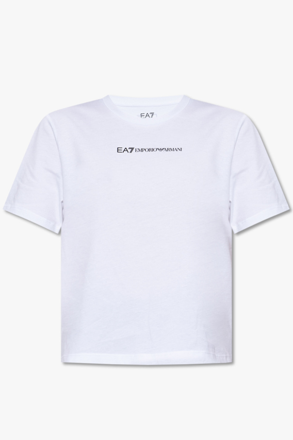 Emporio Armani logo-print short-sleeved hoodie T-shirt with logo