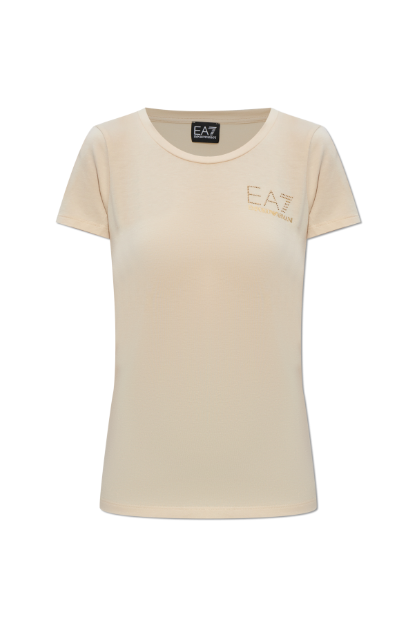EA7 Emporio Armani T-shirt with shimmering sequins