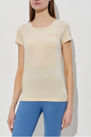 EA7 Emporio Armani T-shirt with shimmering sequins
