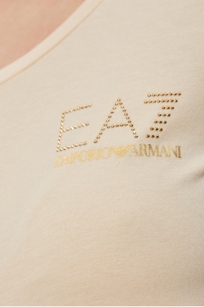 EA7 Emporio Armani T-shirt with shimmering sequins