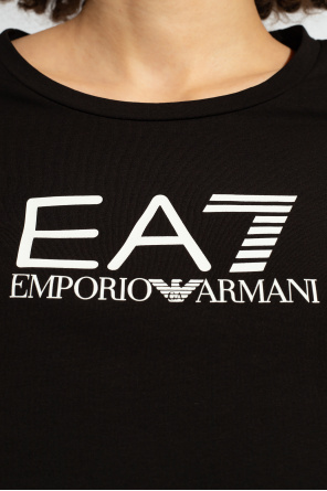 Emporio Armani Perizoma in microfibra nero con logo T-shirt with logo