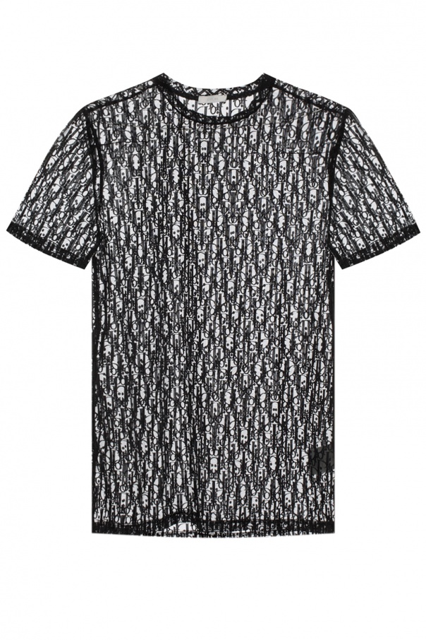 Sheer T Shirt With Logo Dior Vitkac Sweden