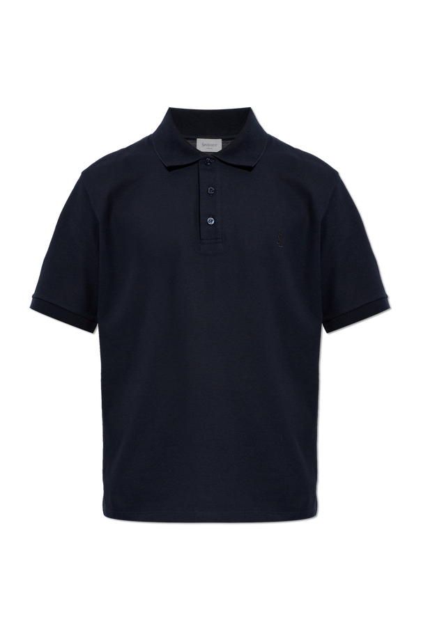 Polo with embroidered logo od Saint Laurent