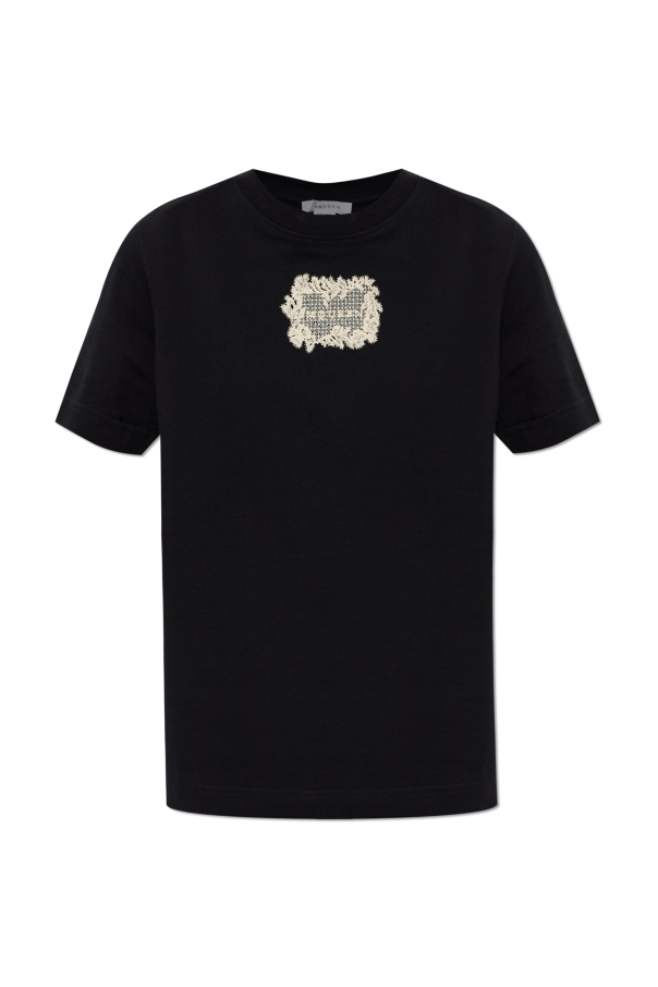 T-shirt with lace applique od Alexander McQueen