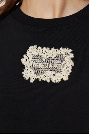 Alexander McQueen T-shirt with lace applique