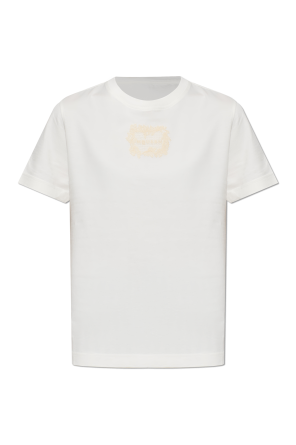 T-shirt with lace appliqué