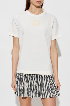 Alexander McQueen T-shirt with lace appliqué