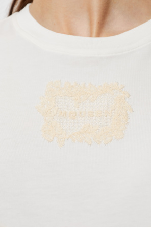 Alexander McQueen T-shirt with lace appliqué