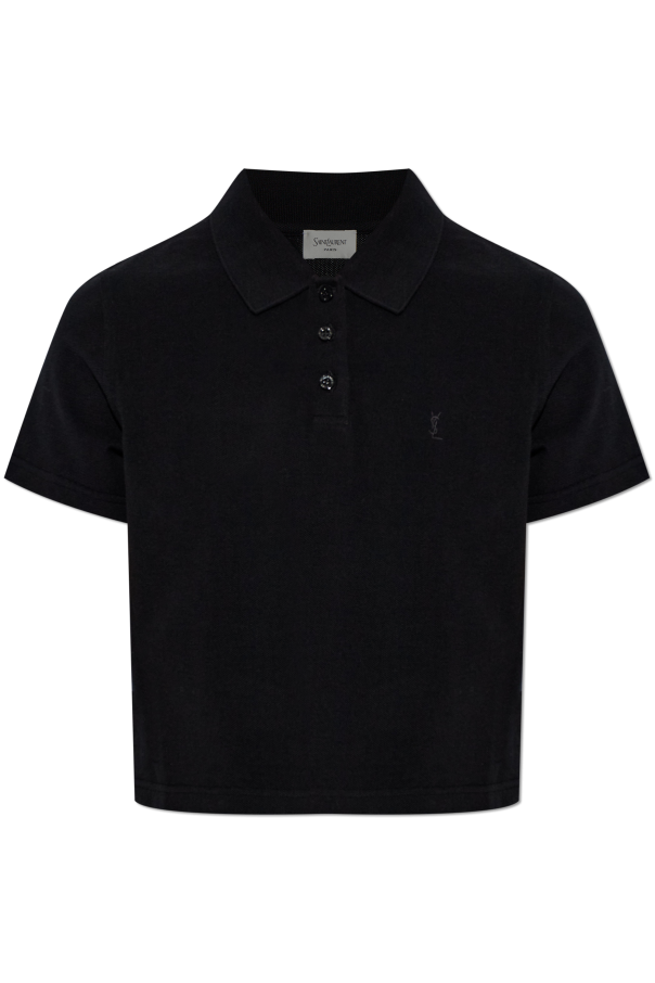 Polo with embroidered logo od Saint Laurent