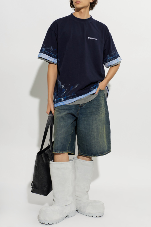 Balenciaga T-shirt with Embroidered Logo