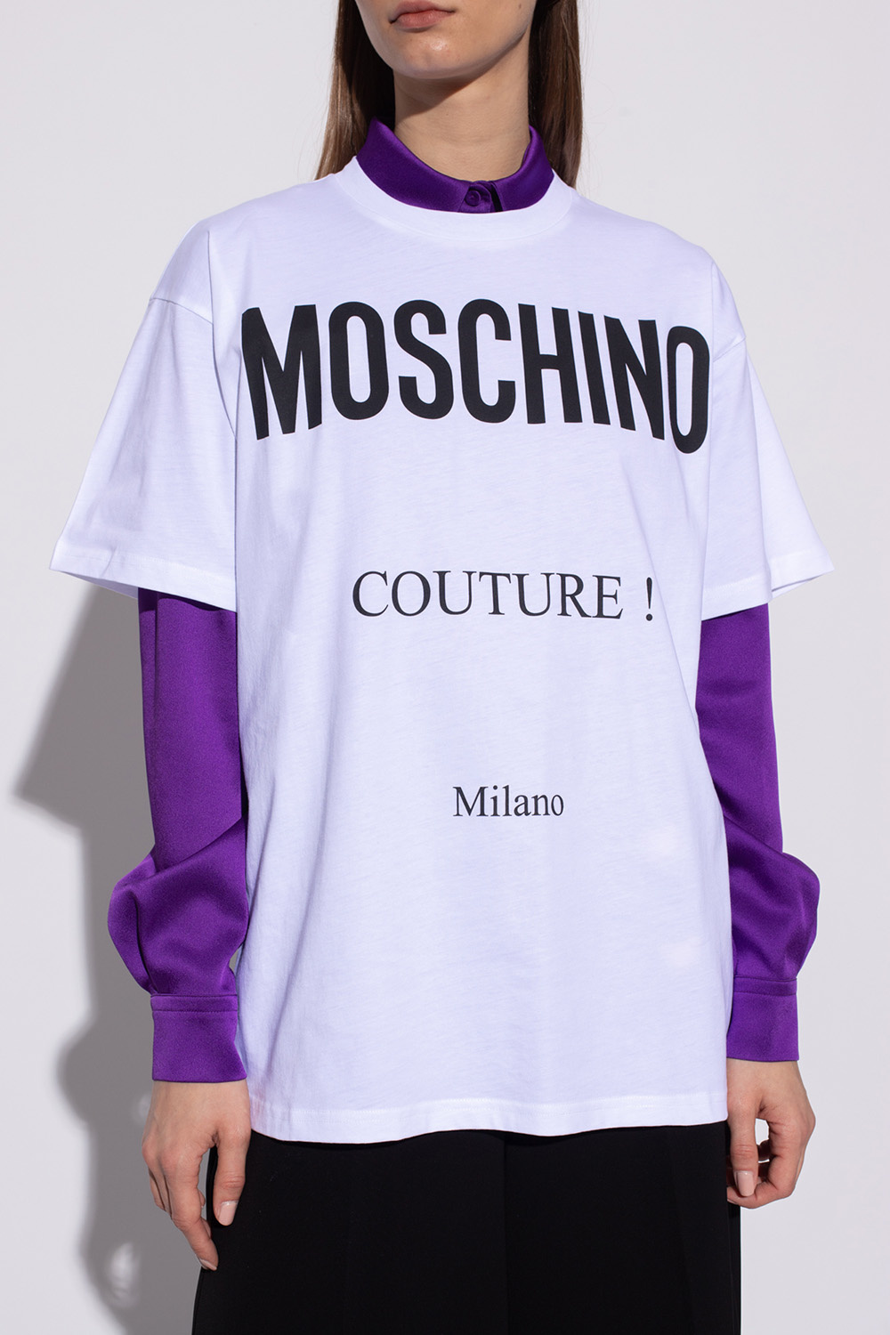 Moschino embroidered inverted logo sweatshirt