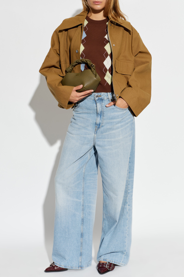 Ganni Top with a round neckline