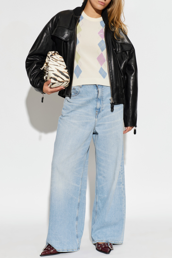Ganni Top with a round neckline