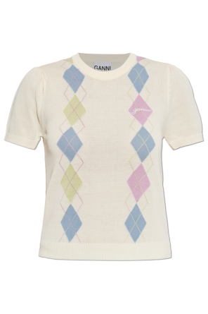 Top with a round neckline