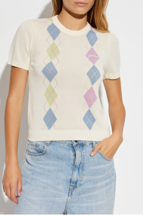 Ganni Top with a round neckline