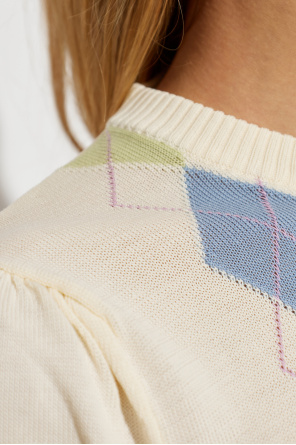 Ganni Top with a round neckline