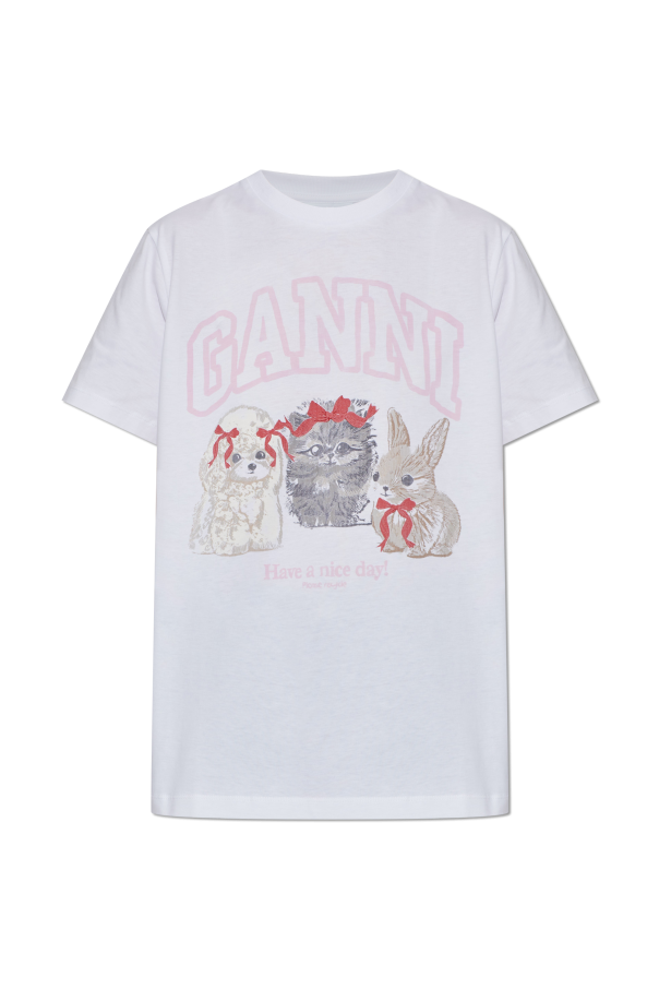 Ganni T-shirt with colorful print