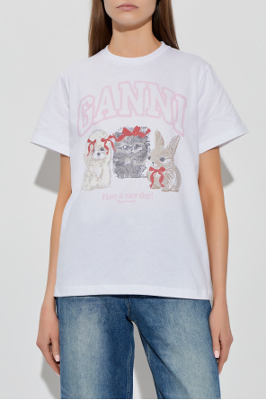 Ganni T-shirt with colorful print