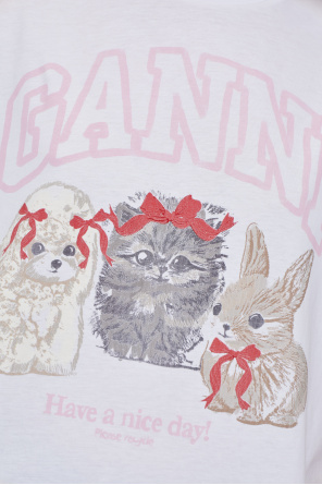 Ganni T-shirt with colorful print