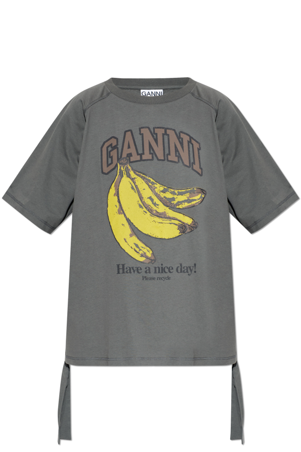 T-shirt with drawstring sides od Ganni