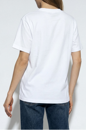 Ganni T-shirt z nadrukowanym logo