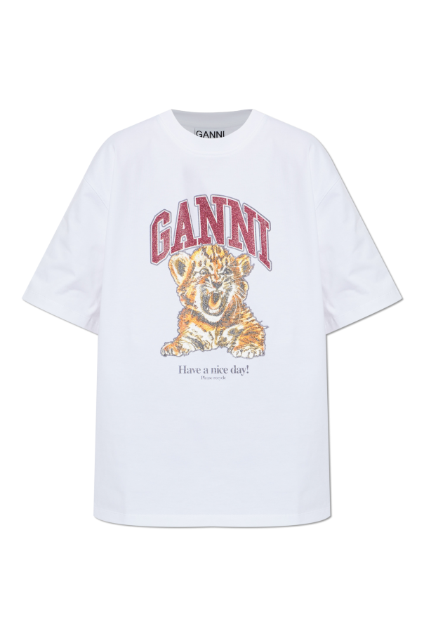 Ganni T-shirt com logótipo
