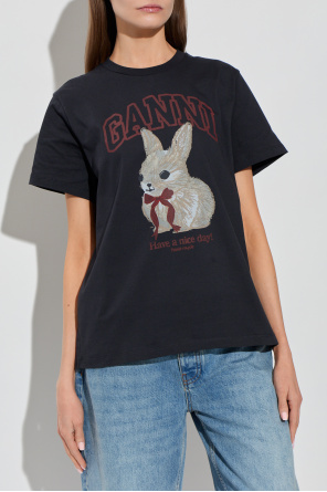 Ganni Camiseta con estampado de colores